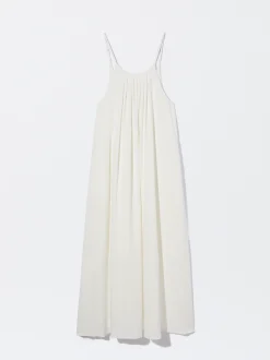 PARFOIS Vestido Largo Lyocell Blanco Sale