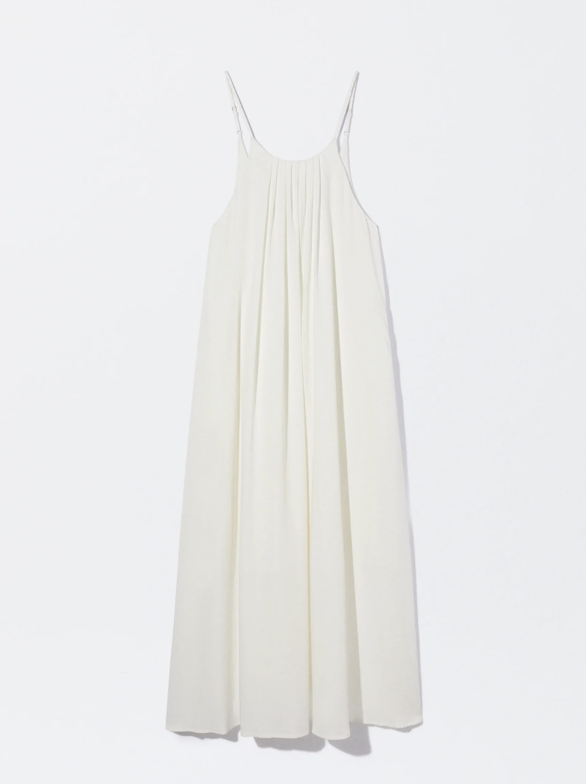 PARFOIS Vestido Largo Lyocell Blanco Sale