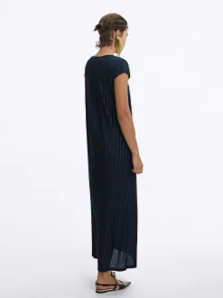 PARFOIS Vestido Largo Plisado Gris Shop