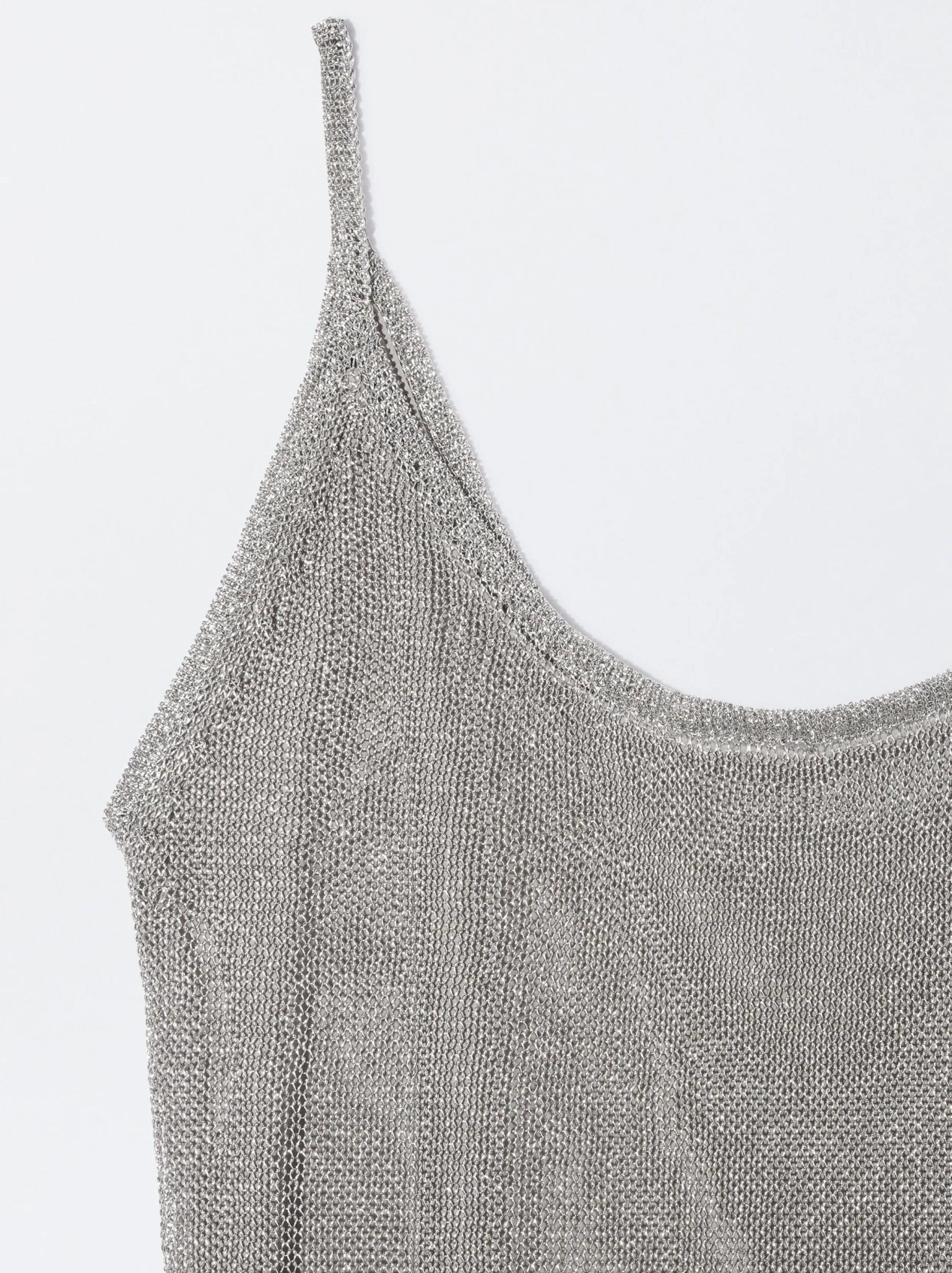 PARFOIS Vestido Mesh Plateado Online