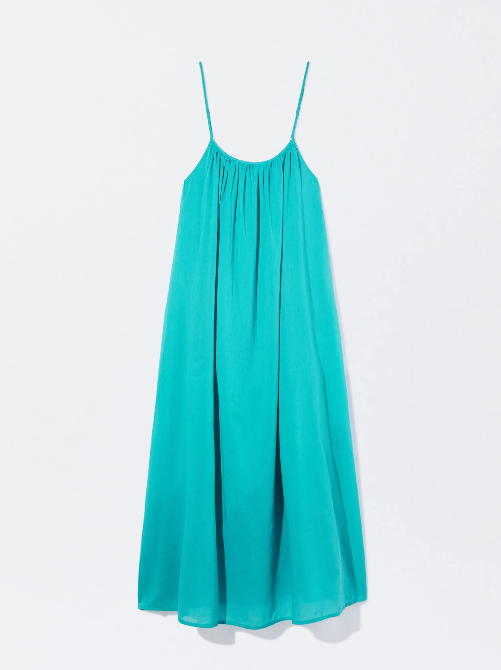 PARFOIS Vestido Midi Algodón Azul Flash Sale