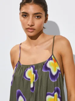 PARFOIS Vestido Midi Estampado Multicor Sale