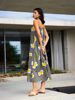 PARFOIS Vestido Midi Estampado Multicor Sale