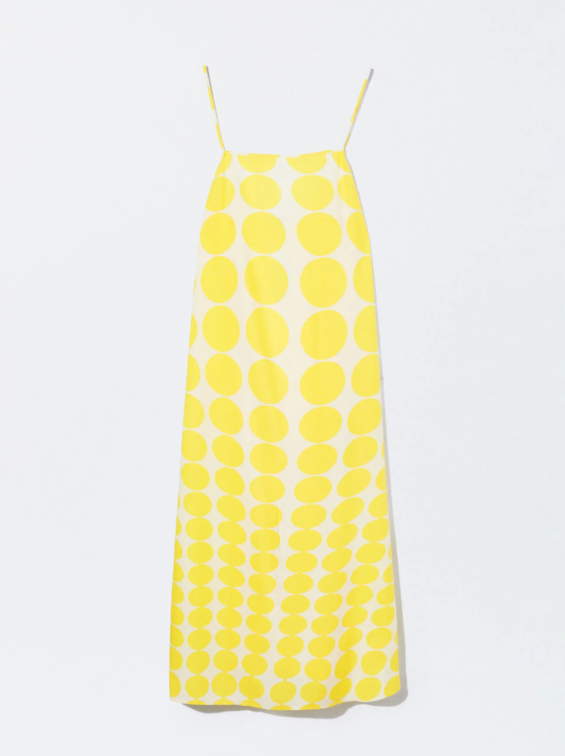 PARFOIS Vestido Midi Estampado Amarillo Online