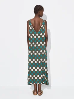 PARFOIS Vestido Midi Estampado Marrón Clearance