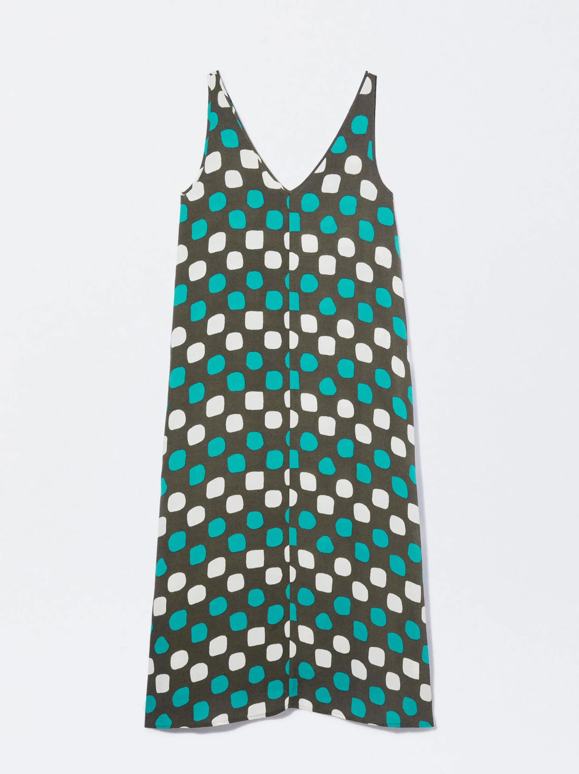 PARFOIS Vestido Midi Estampado Marrón Clearance