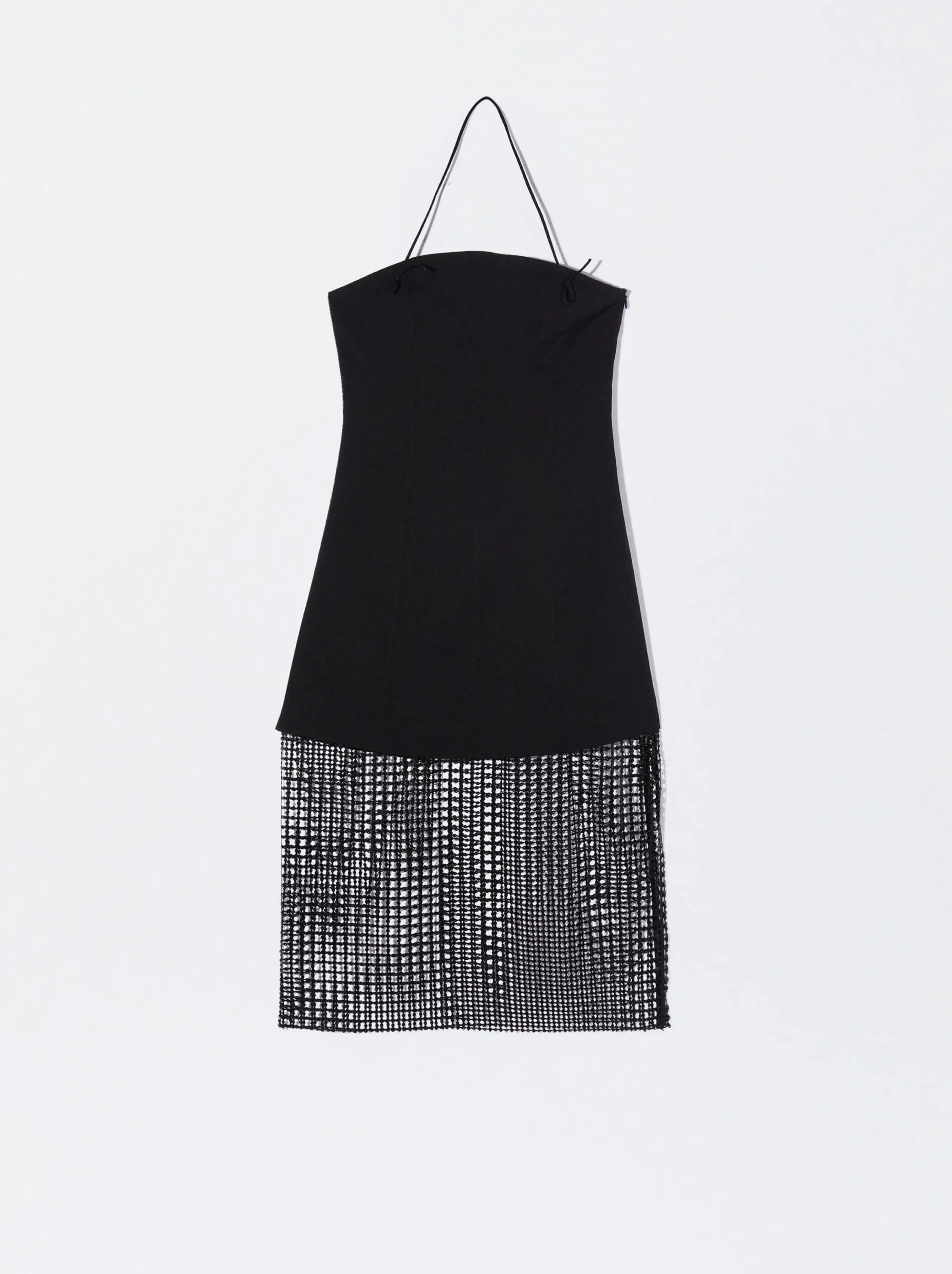 PARFOIS Vestido Midi Mesh Negro Hot