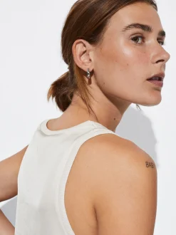 PARFOIS Vestido Midi Satinado Crudo Fashion