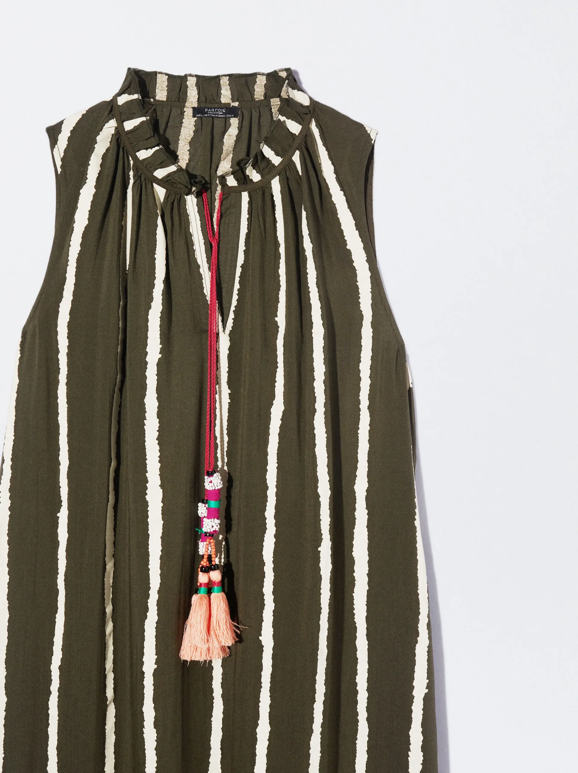 PARFOIS Vestido Modal Con Rayas Multicor Online