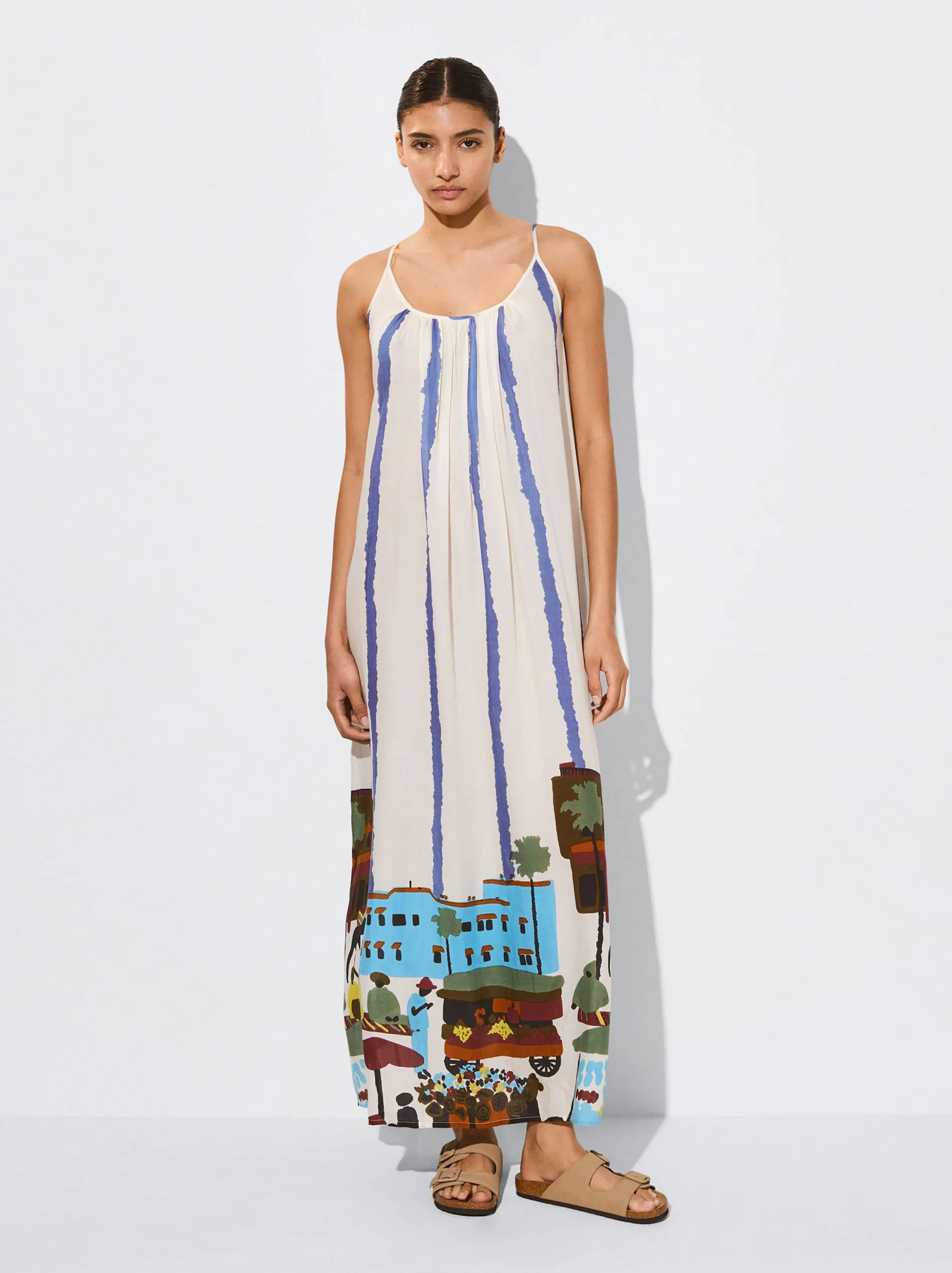 PARFOIS Vestido Modal Estampado Multicor Clearance