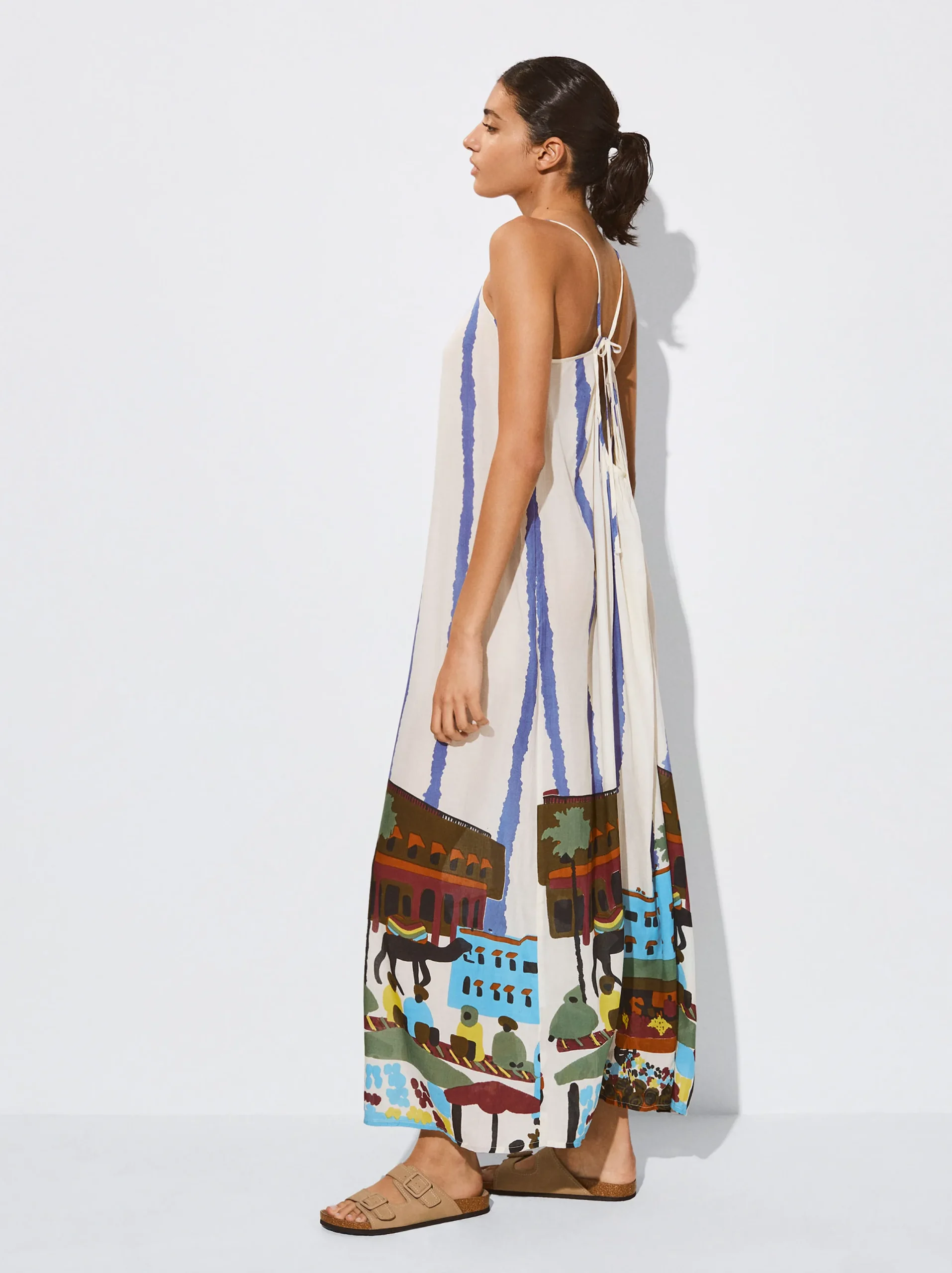 PARFOIS Vestido Modal Estampado Multicor Clearance