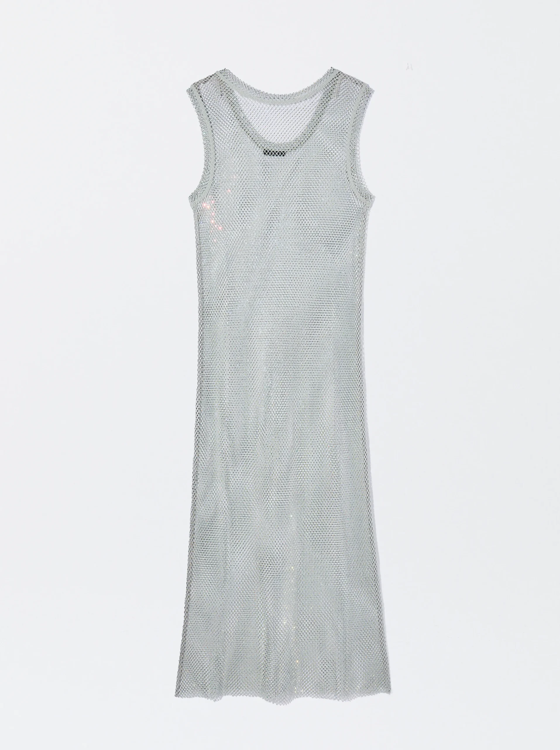 PARFOIS Vestido Punto Mesh Gris Outlet
