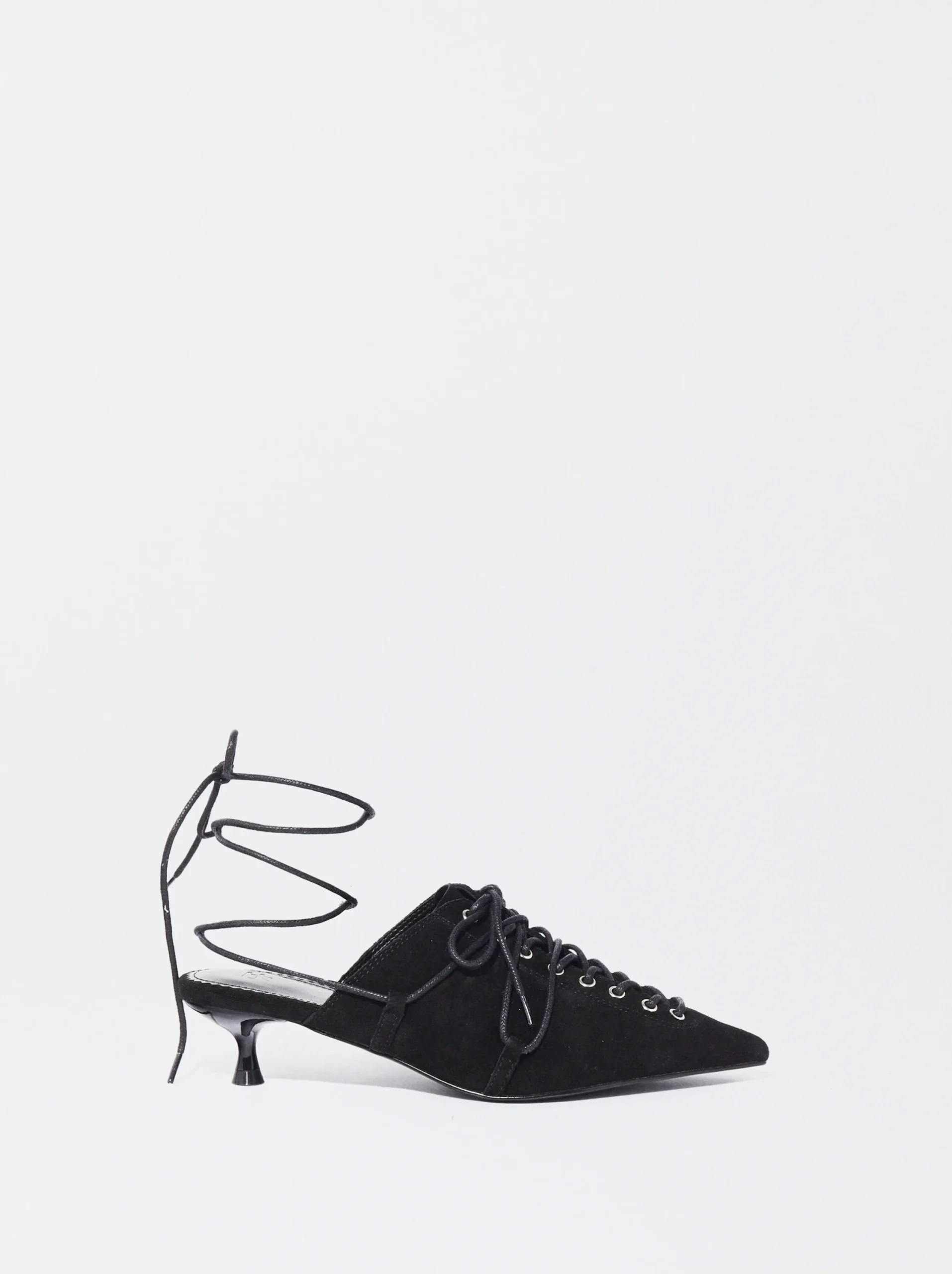 PARFOIS Zapato Destalonado Atado Piel Negro Cheap