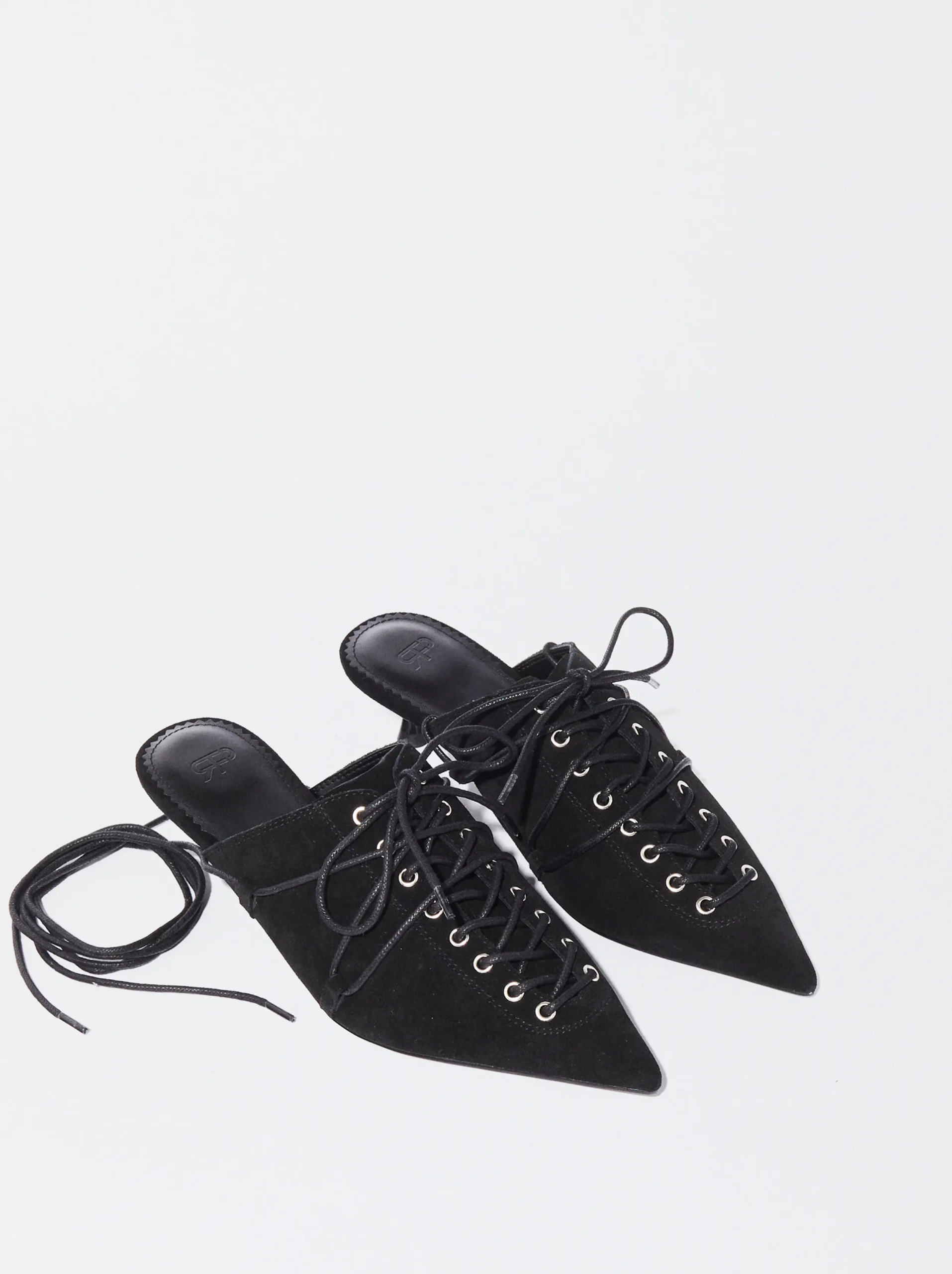 PARFOIS Zapato Destalonado Atado Piel Negro Cheap