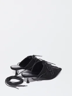 PARFOIS Zapato Destalonado Atado Piel Negro Cheap