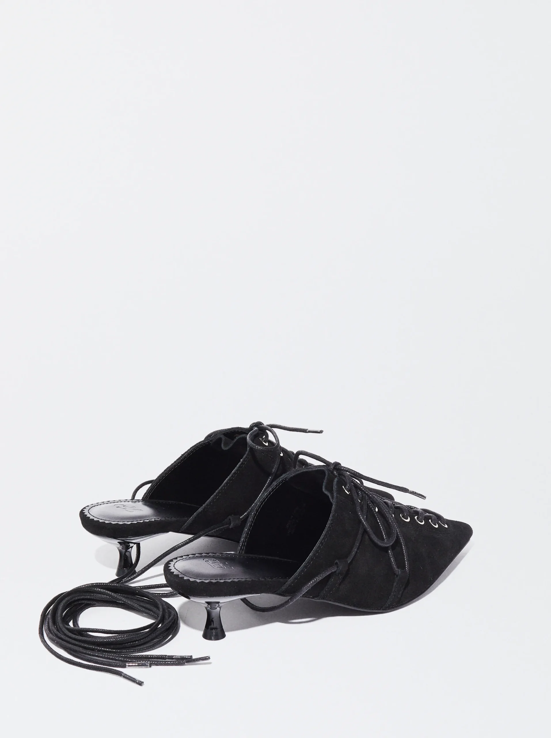 PARFOIS Zapato Destalonado Atado Piel Negro Cheap