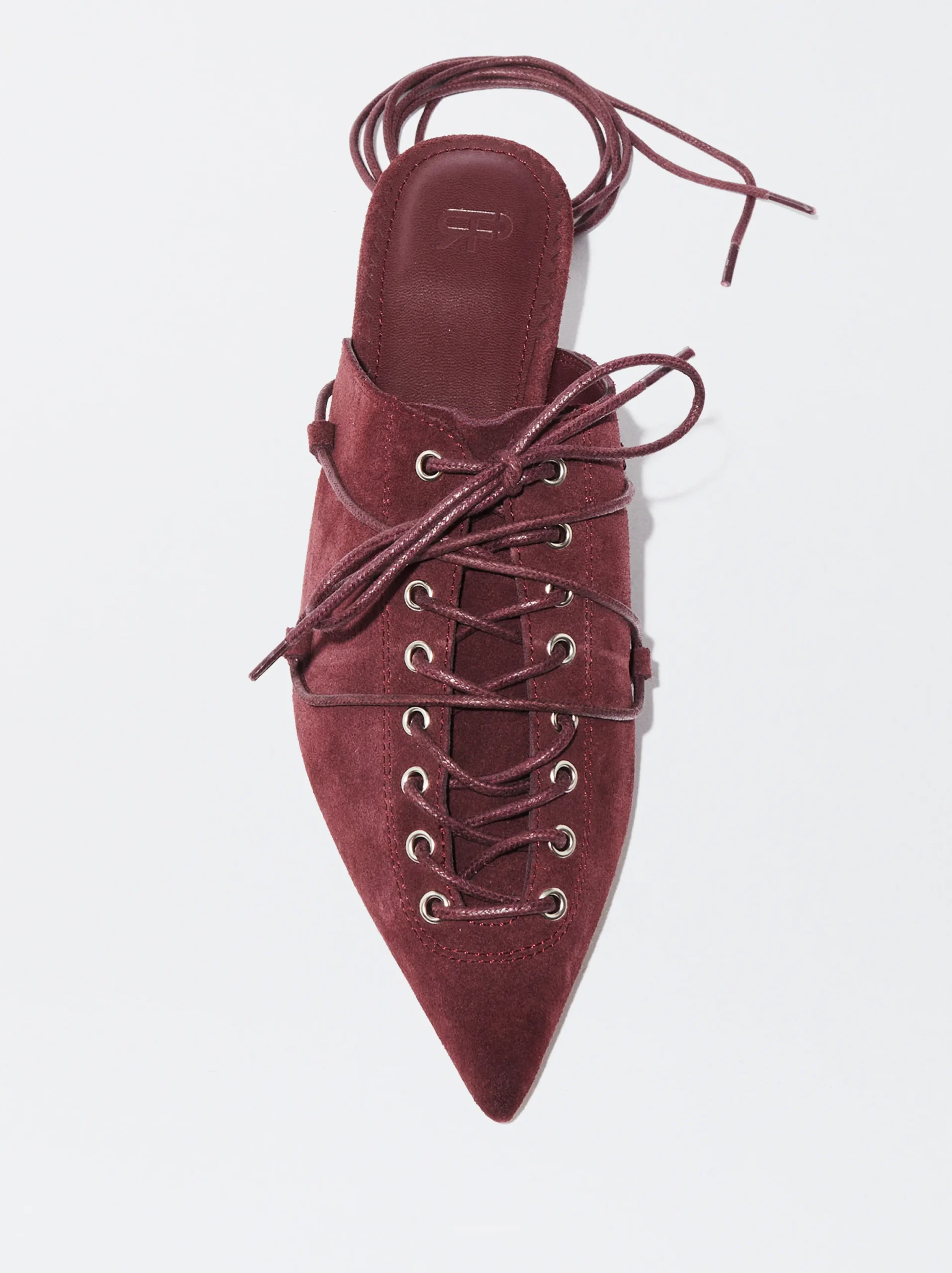 PARFOIS Zapato Destalonado Atado Piel Burdeos Discount