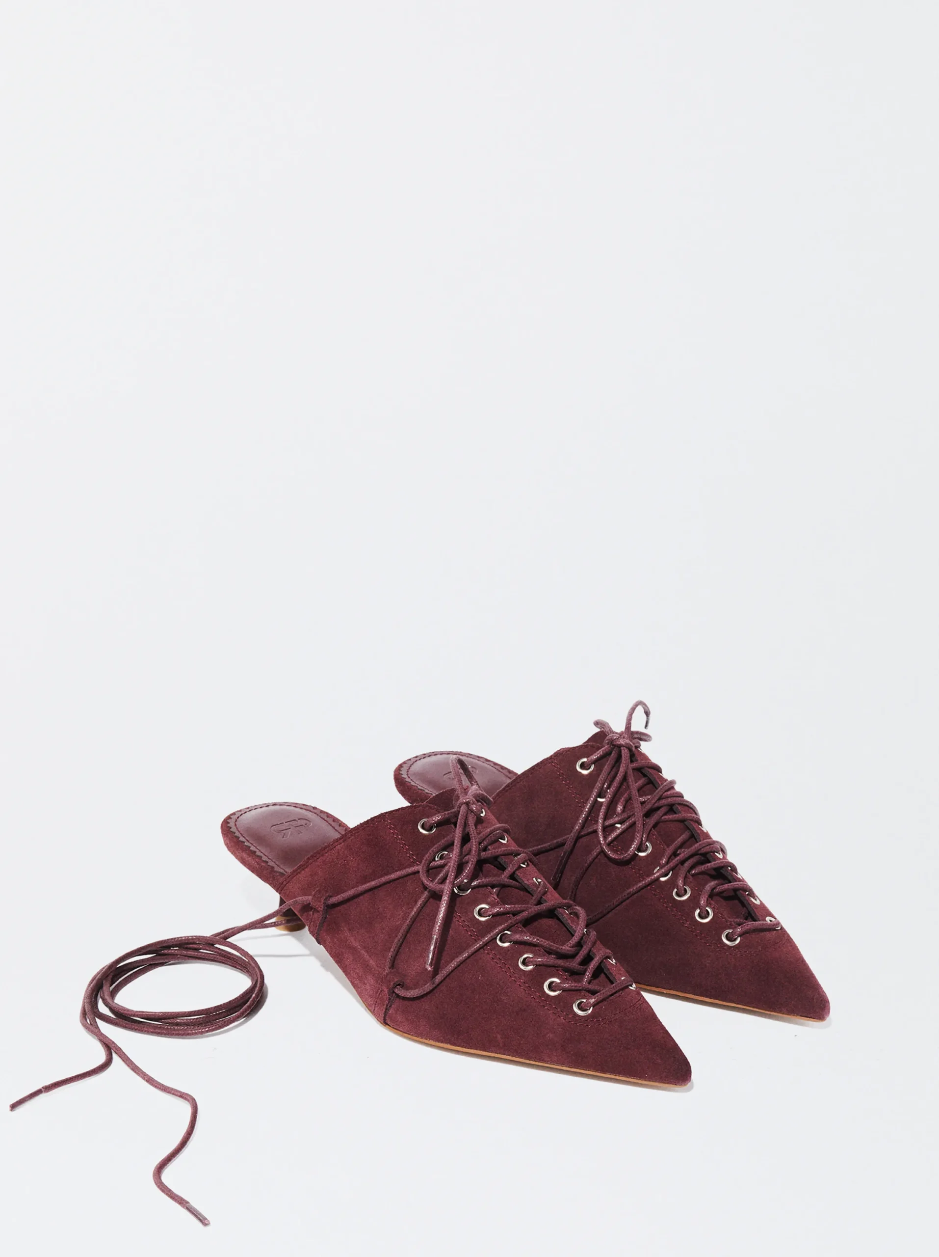 PARFOIS Zapato Destalonado Atado Piel Burdeos Discount