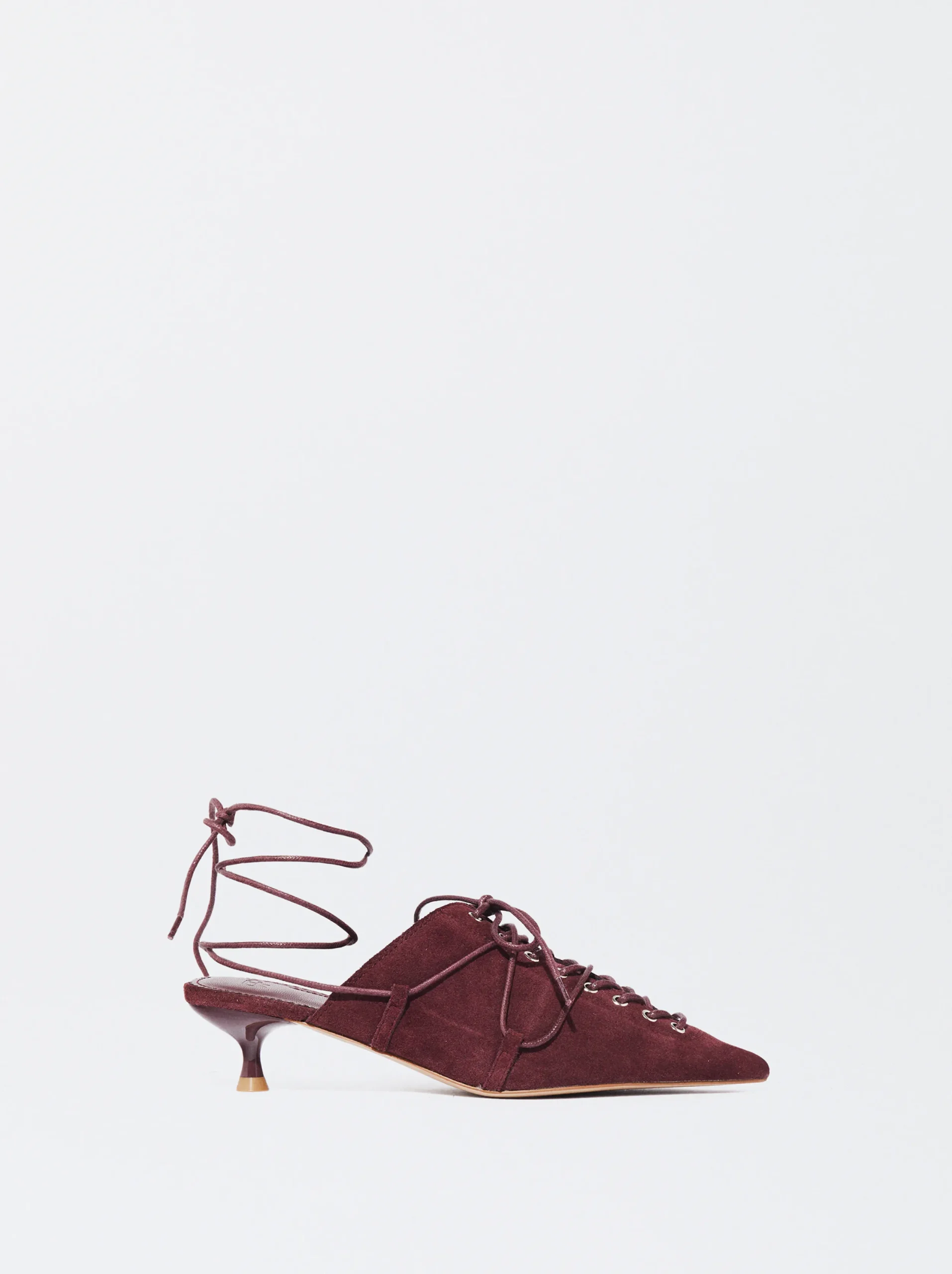 PARFOIS Zapato Destalonado Atado Piel Burdeos Discount