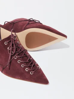 PARFOIS Zapato Destalonado Atado Piel Burdeos Discount