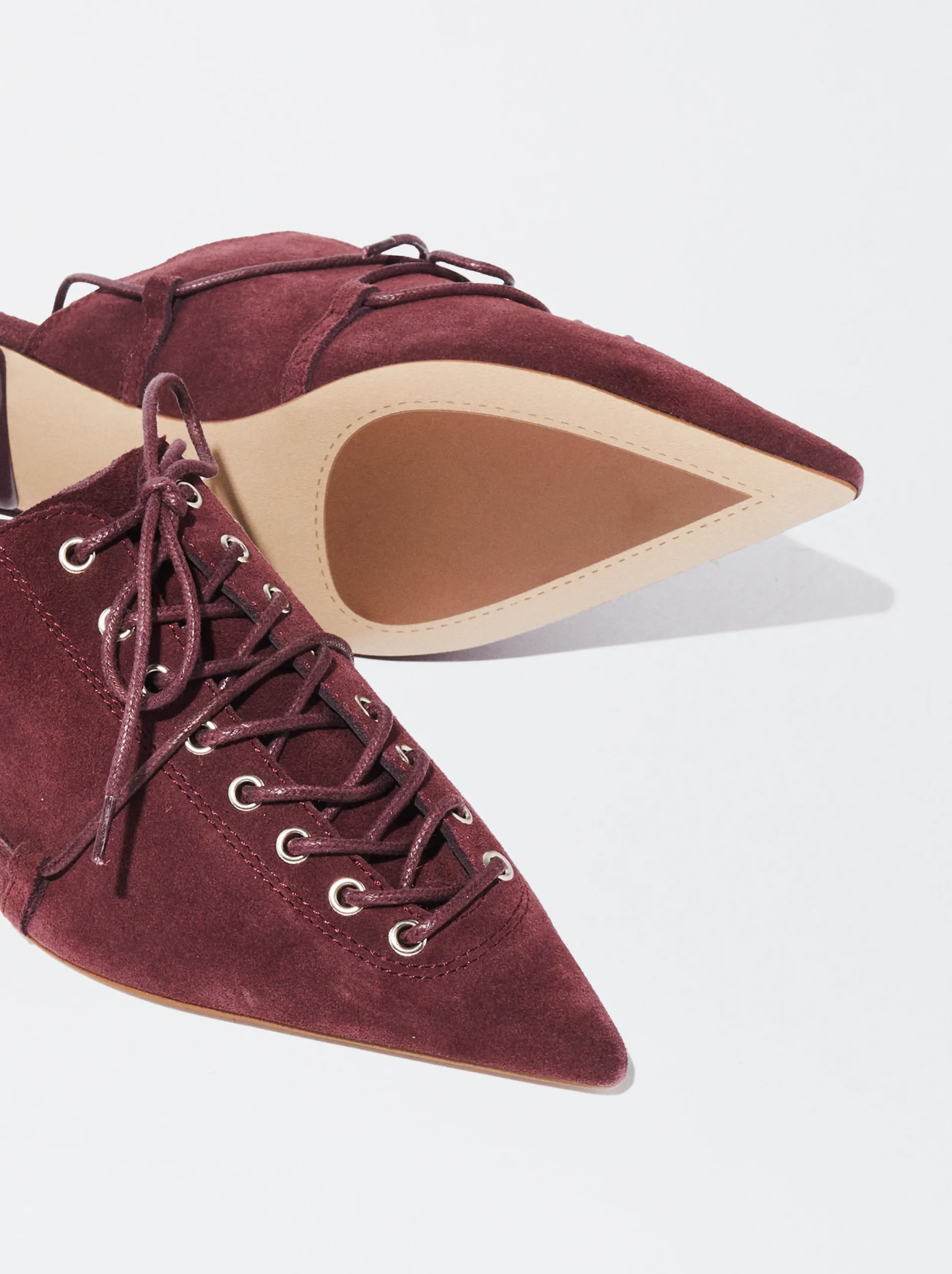 PARFOIS Zapato Destalonado Atado Piel Burdeos Discount