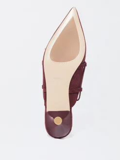 PARFOIS Zapato Destalonado Atado Piel Burdeos Discount