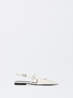 PARFOIS Zapato Plano Destalonado Blanco Cheap