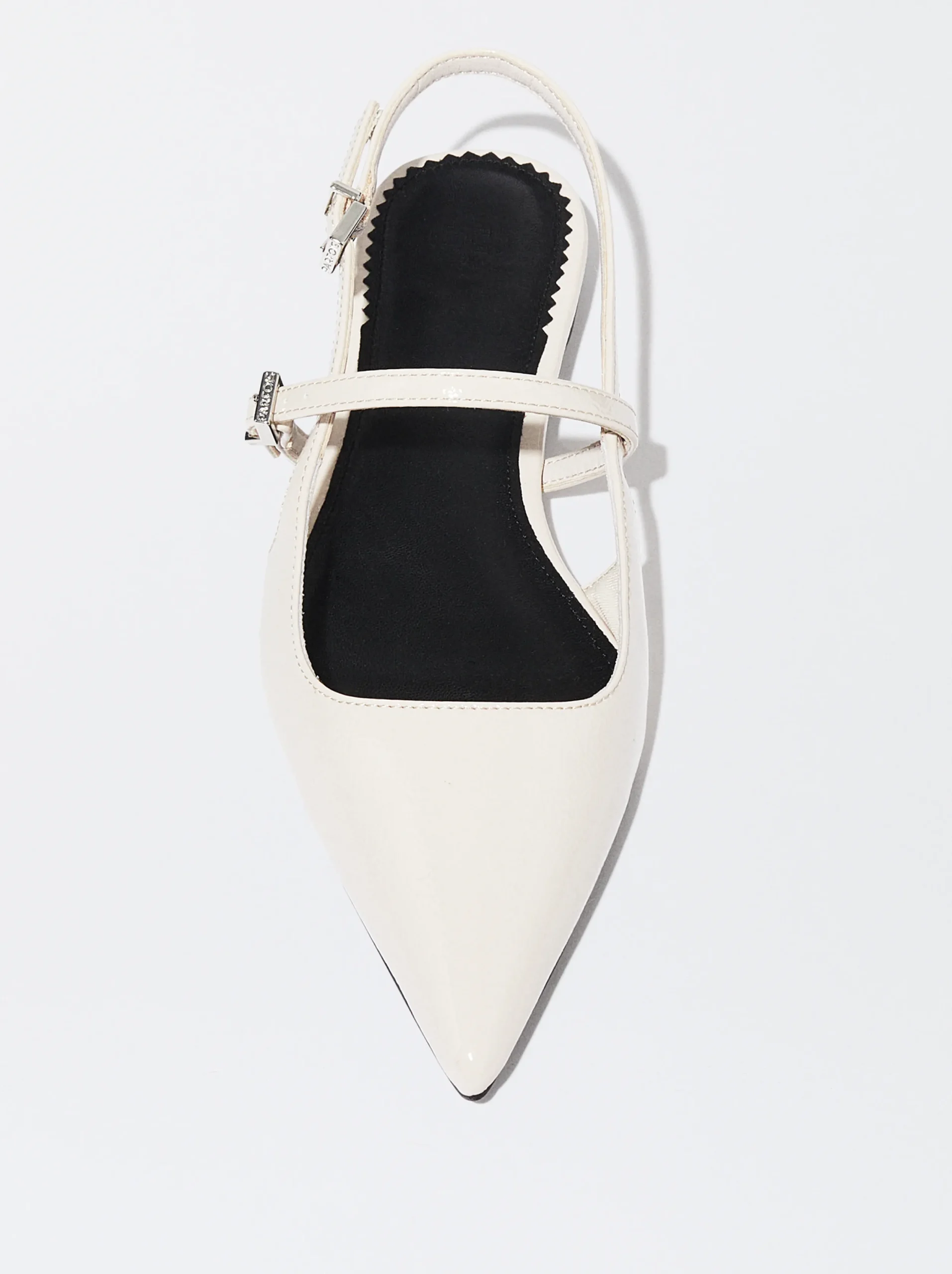 PARFOIS Zapato Plano Destalonado Blanco Cheap