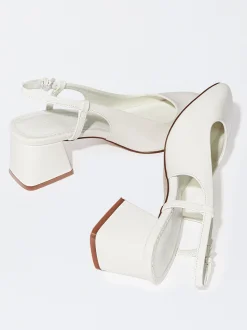 PARFOIS Zapato Tac&oacute;n Destalonado Blanco Sale